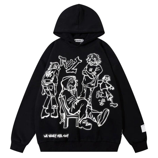 'The Statement' Oversized Graphic Hood – Streetwear Pullover by Saint Alpha
